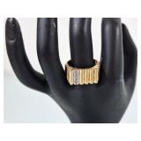 10K Ring with 4 tested diamonds. Size 9