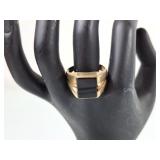 10K Square Black Onyx ring. Size 10.5