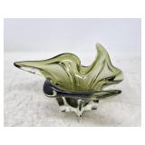 Gorgeous murano style glass candy dish