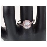 Gorgeous Size 7.5 statement ring. Unmarked. Cubic