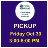 Auction Pickup: Friday Oct 30 3:00-5:00@ 3163