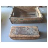 Vintage Vernor box, and trinket box