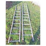 12 rung aluminum ladder with extension