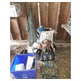 Camping lot back pack, mugs in box tote of males,