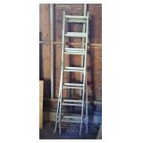 Glam 6 rung  aluminum ladder with extension