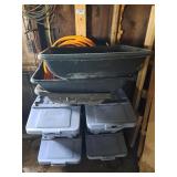 Tucker Storage Totes, Plastic Bins & Orange Hose