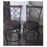 Pair of Swivel Dining Chairs