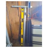78" Magnetic Level, Johnson Dry Wall T Square &