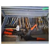 Vice Grips, Rivet Gun, Gloves. Wire Cutters, Tin