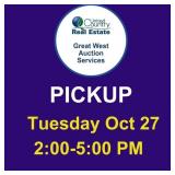 Auction Pickup: Tuesday Oct 27, 2026 2:00-5:00pm