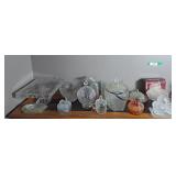Variety of Different Crystal Pieces. Cups,