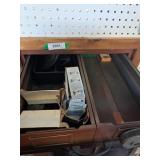 Metal Filing Cabinet Filled w/Odds & Ends