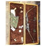 Vintage bow and target practice target