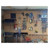 Assortment of Clamps, License Plates, Dewalt