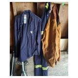Carhart Shirt & Jacket & Blue Coveralls