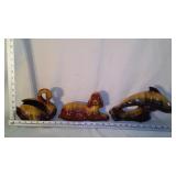Blue Mountain Pottery Swan, Dolphin, Dog