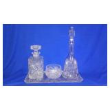 Crystal Decanters With Tray