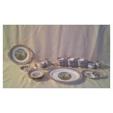 Vintage Silver Birch Tea Set Roughly 20 Pc