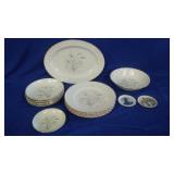 Flower Theme Dish Set  Swallow Wheat Japan