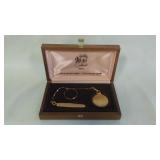 Gold Plated Pocket Watch And Knife