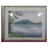 Mountain Painting In Frame By Mull Moir 08