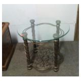 28x24 Glass Top Coffee Table