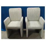 Set Of 2 Whitish / Green  Chairs
