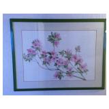 Lg Pink Flower Picture In Frame Title Azaleia