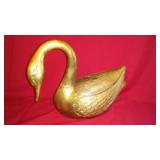 Brass Swan Planter