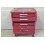 Red Metal Tool Shelf
