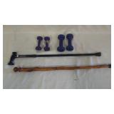 Lot Of Canes And Weights