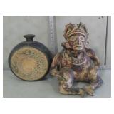 May An Style Flask And Statue