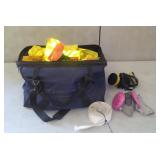 Tote With Safety Vests Rain Coats Air Masks