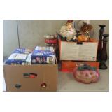 Box Of Various Halloween And Christmas