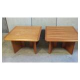 2 Wood End Tables