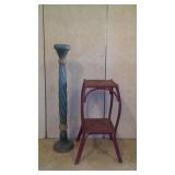 Candle Holder And Wicker Table