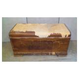 Vintage Wood Chest Needs Tlc