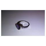 Women 2.35ct Heart Amethyst Engagement Wedding