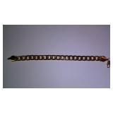 18k Yellow Gold Plating Women Men Bracelet Curb