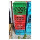 4 Plastic Milk Crates