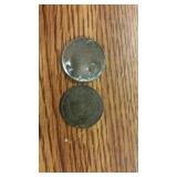 1904 And 1859 English One Cent Pieces