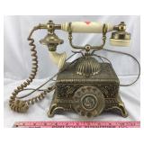 Brass French Styled Rotary Telephone