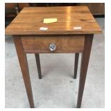 Primitive antique chestnut table stand