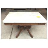 Antique Victorian Eastlake marble top table
