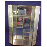 Wall Mount Glass and Brass Display Case