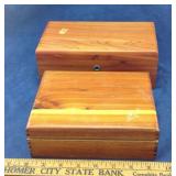 Pair of Small Cedar Boxes