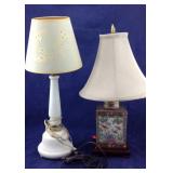 Pair of  Vintage Unmatched Table Lamps