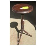 Antique Mahogany Spindle Turn Stick Plant Stand