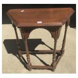 Antique Walnut Five Sided Foyer Table