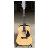 Brand New Acoustic Guitar, Stand, Bag, Tuner
